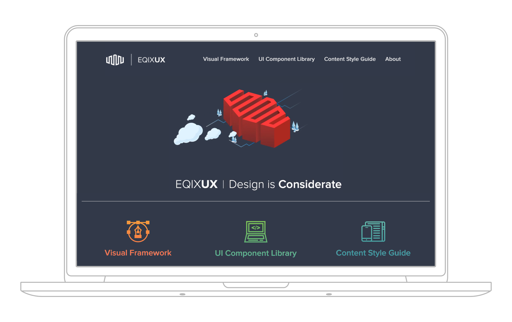 The Equinix Design System on a Macbook